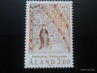 Аланды 1990 фреска в кирхе 15 век