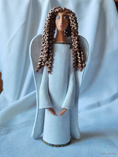 С рубля. статуэтка "Ангел", керамика, акрил, 22.5см.