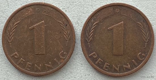 Германия 1 пфенниг 1976 г. D. Цена за 1 шт.