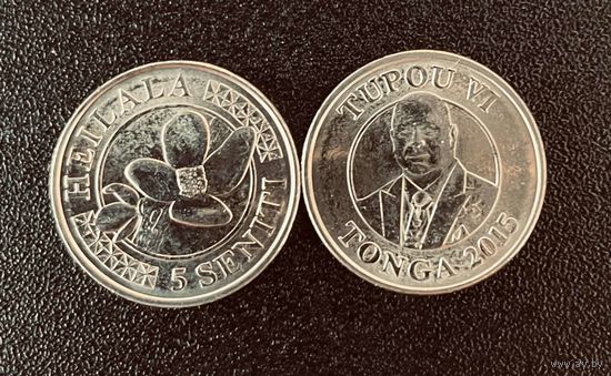 Тонга 5 сенити 2015 цветок Гарциния Unc