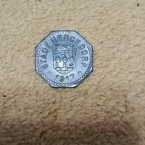 20 кригсвехельсмарк(1917г.) Бергедорф.Нотгельды.