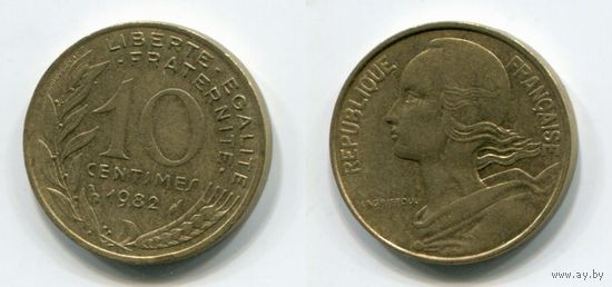 Франция. 10 сантимов (1982)