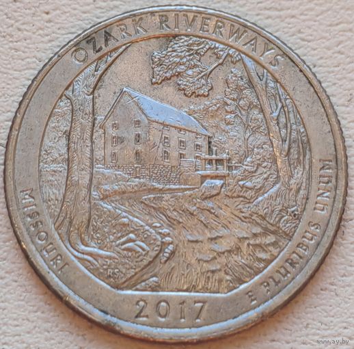США 25 центов (квотер) 2017 P Ozark Missouri