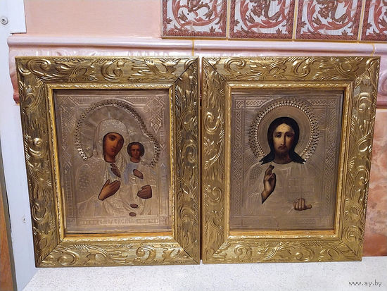 Иконы Венчальная Пара 19 век за две.