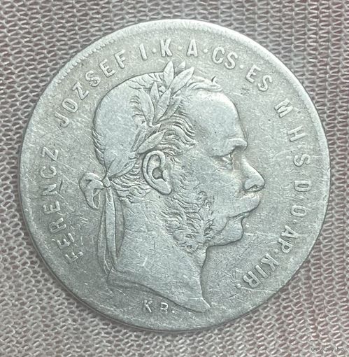 Монета 1 форинт 1879 год. С Венгерским гербом.
