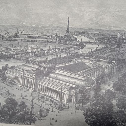 Выставочныя здания.Гравюра энциклопедическая 19-20век.24х17см.