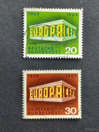 Германия 1969. Почтовые марки ЕВРОПА. Полная серия