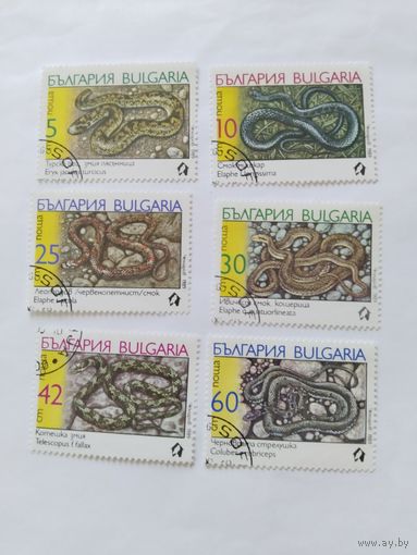 Болгария 1989  6 м  змеи