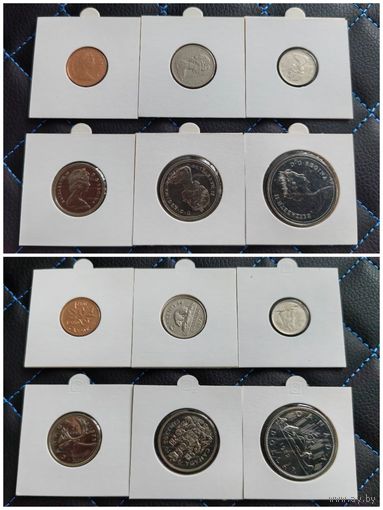Распродажа !!! Канада 6 монет (1, 5, 10, 25, 50 центов, 1 доллар) 1970-1982 гг. UNC