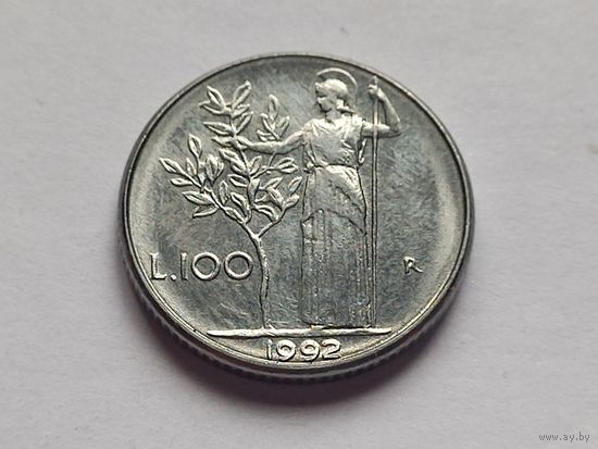 Италия 100 лир 1992 г.