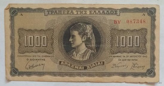 Греция 1000 драхм 1942 г.