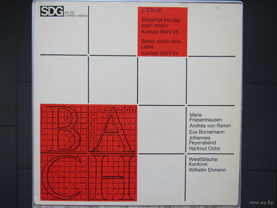 J.S. Bach - Kantante BWV 36, BWV 64 Germany NM/EX+