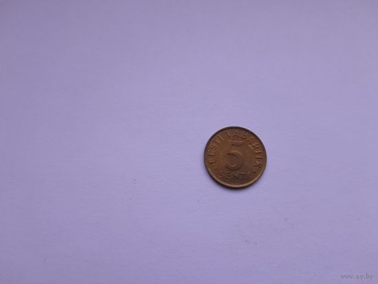 5 центов 1991 года. Эстония.