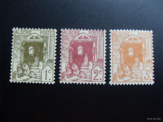 Франция. Французские колонии (Алжир. Улицы Касба ) 1926 Mi:DZ 35,36,37