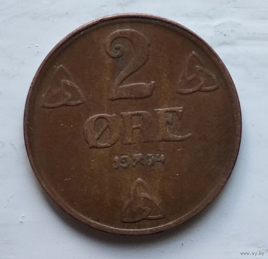 Норвегия 2 эре, 1934  4-11-4