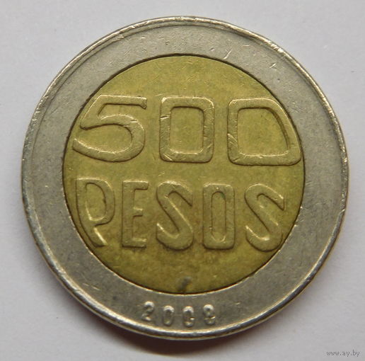 Колумбия 500 песо 2008 г