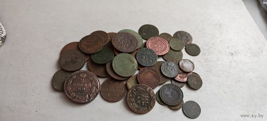 Лот монет РИ 41 монета на опыты