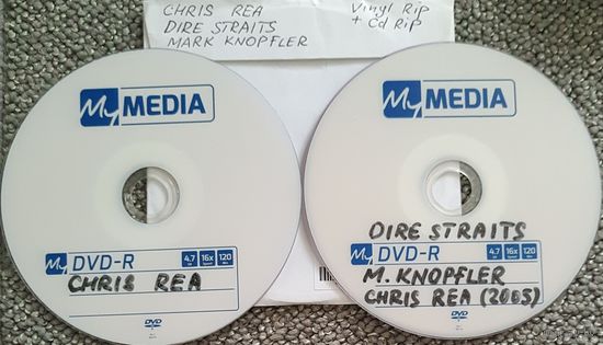 DVD MP3 дискография Chris REA, DIRE STRAITS, Mark KNOPFLER - 2 DVD