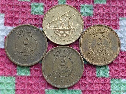 Кувейт 5 филс, АU. Корабль.