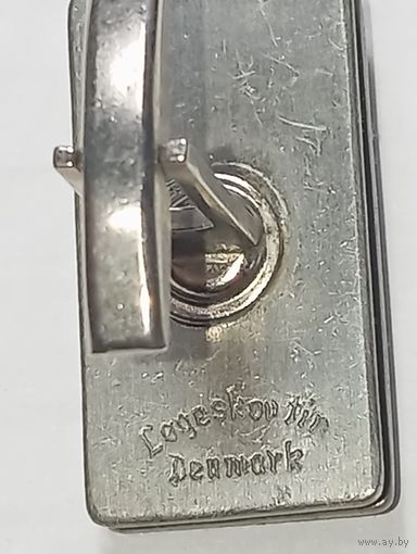 Запонка 60 х годов Lageskov tin Danmark , с натуральным камнем . Клеймо . Настолько редкая что не нашел такую в каталоге фирмы.