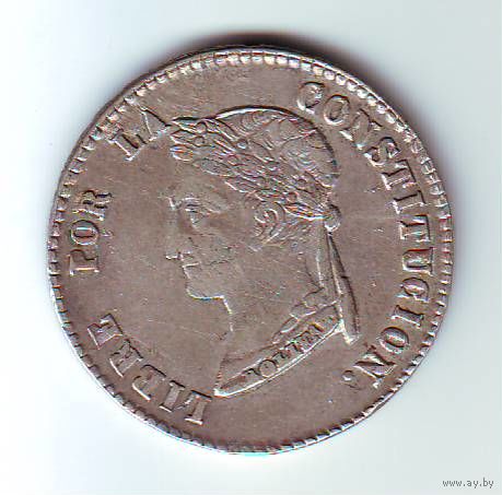 Боливия. 4 соля 1855 г. Цена снижена !