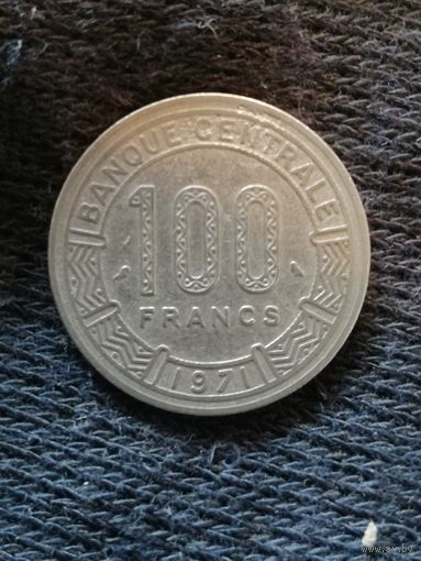 Чад 100 франков 1971 год, KM# 2