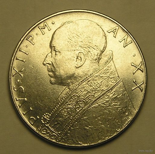 Ватикан, 100 Лир 1958 PIUS XII
