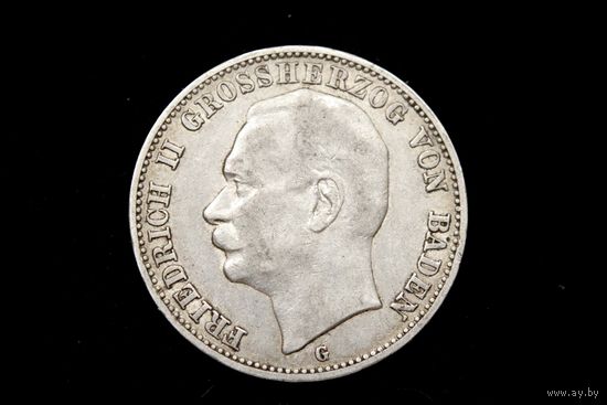 3 марки 1909 г. Баден (Германия), Фридрих II