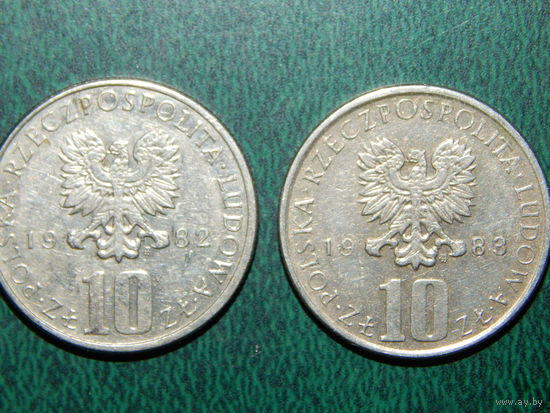 Польша 10 злотых (список)