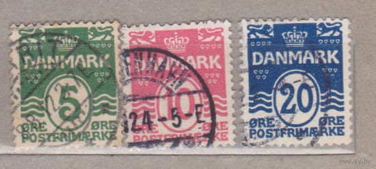 1912 год Дания герб  лот 7 ПОЛНАЯ СЕРИЯ