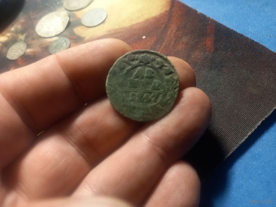 Денга 1747 г. Российская Империя