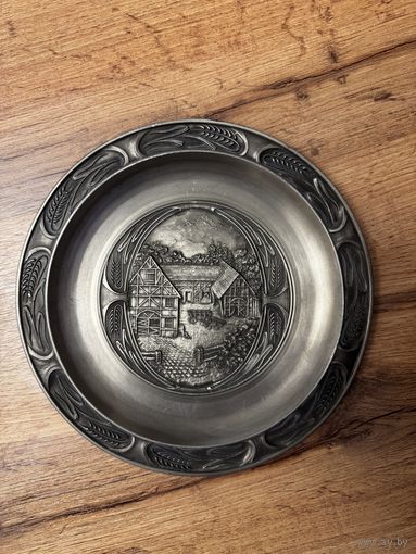 Тарелка оловянная