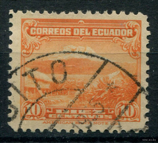 Эквадор - 1934/46г. - вулкан Чимборасо, 10 с - 1 марка - гашёная. Без МЦ!