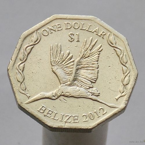 Белиз  1 доллар 2012 30 лет Центральному банку