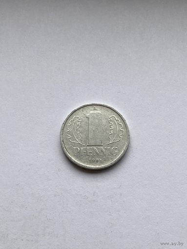 1 пфенниг, 1981 г., ГДР