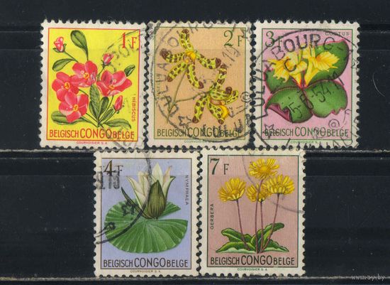 Бельгия Колонии Конго Бельгийское 1952 Цветы Стандарт #303.306-7.309.311