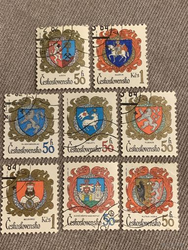 Чехословакия 1984. Гербы