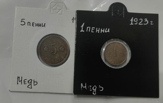 Старые монеты Финляндии aUNC