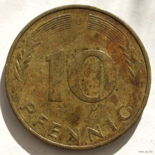 Германия 10 пфеннингов 1979 год J