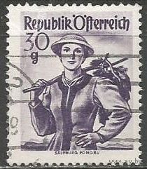 Австрия. Национальные костюмы. Зальцбург. 1948г. Mi#900.