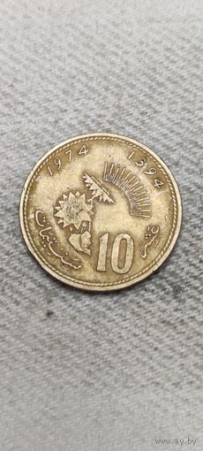 Марокко  10 сентимов 1974