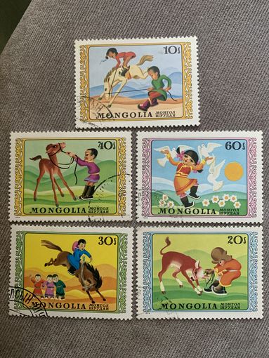 Монголия 1974. Детские забавы