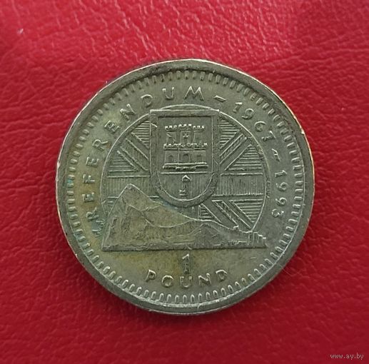 Гибралтар 1 фунт 1993 Референдум 1967-1993