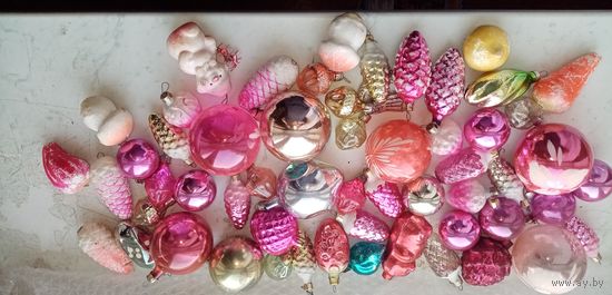 Ёлочные игрушки СССР. Стекло и пенопласт.