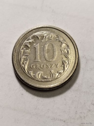Польша 10 грошей 2009