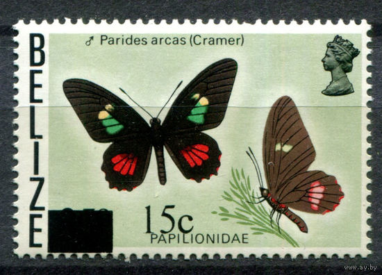 Белиз - 1979г. - бабочки - 1 марка - полная серия, MNH [Mi 408]. #4-B6-Z-1-23