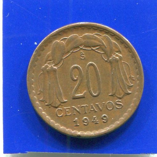 Чили 20 сентаво 1949