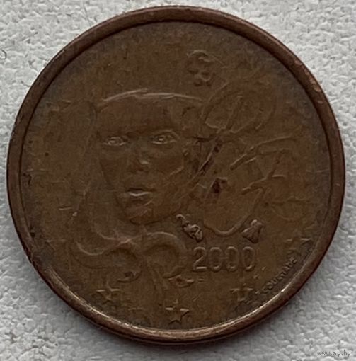 Франция 1 евроцент 2000 г.
