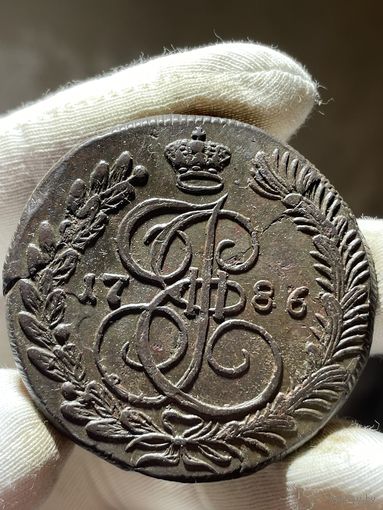 5 копеек 1786 КМ с МЦ.Кладовая.Состояние!
