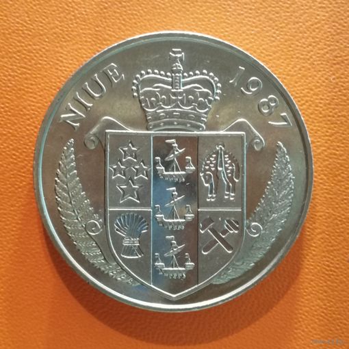 Ниуэ 5 долларов, 1987 XXIV летние Олимпийские Игры, Сеул 1988 - Теннис, Борис Беккер, KM# 1